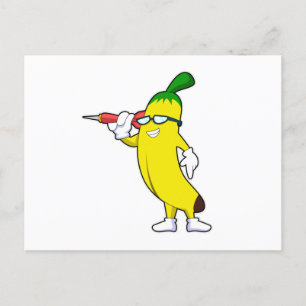 Banaan bij Darts met Dart Briefkaart