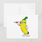 Banaan bij Darts met Dart Briefkaart (Voorkant / Achterkant)