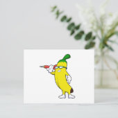 Banaan bij Darts met Pijltje Briefkaart (Staand voorkant)