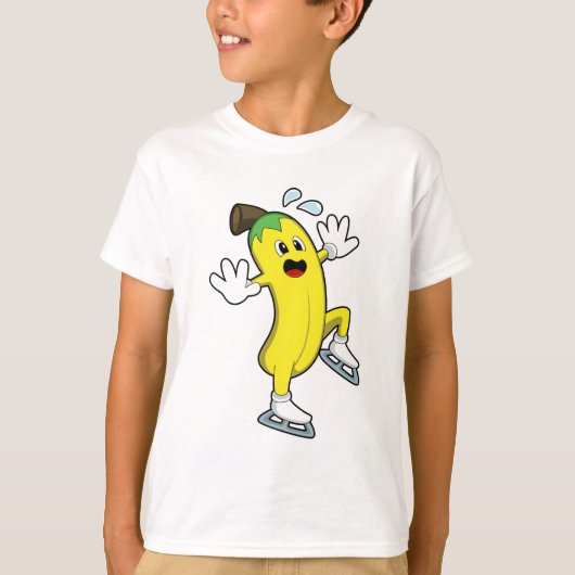 Banaan bij ijsschaatsen met ijs-schaatsen.PNG T-shirt (Voorkant)