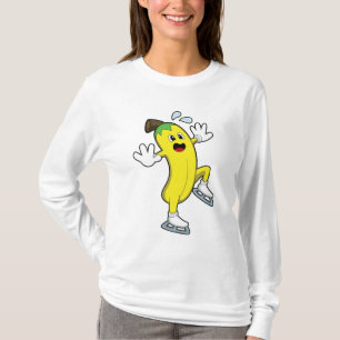Banaan bij ijsschaatsen met ijs-schaatsen.PNG T-shirt