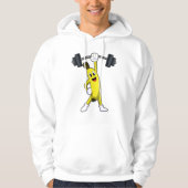 Banaan bij Sterke opleiding met Barbell Hoodie (Voorkant)