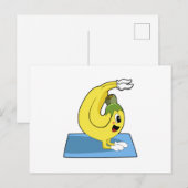 Banaan bij Yoga op Yoga mat Briefkaart (Voorkant / Achterkant)
