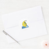 Banaan bij Yoga op Yoga mat Ronde Sticker (Envelop)