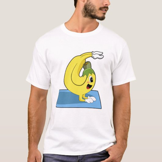 Banaan bij Yoga op Yoga mat T-shirt (Voorkant)
