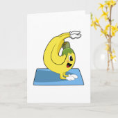 Banaan bij yoga op yogamat kaart (Gele Bloem)