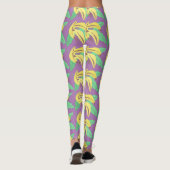 Banaan bos gele patroon paarse legging (Achterkant)