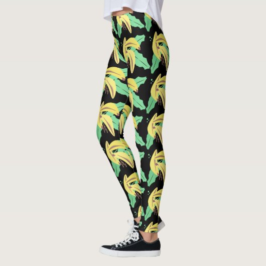 Banaan bos gele patroonlegging leggings (Links)