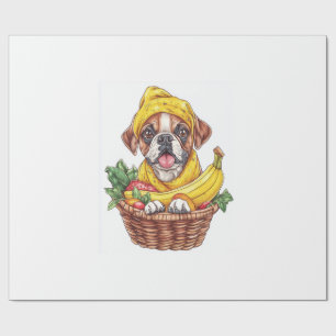 Banaan Boxer � Grappige Fruit Hond Cadeaupapier