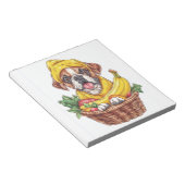 Banaan Boxer � Grappige Fruit Hond Notitieblok (Schuin)