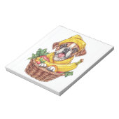 Banaan Boxer � Grappige Fruit Hond Notitieblok (Linkerzijde)