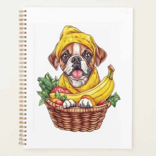 Banaan Boxer � Grappige Fruit Hond Planner (Voorkant)