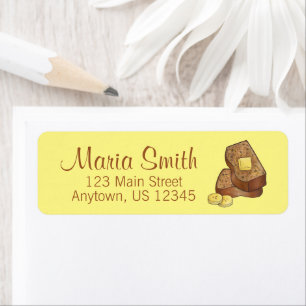 Banaan Brood Gebakken Goederen Bakker Chef Bakkeri Etiket