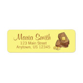 Banaan Brood Gebakken Goederen Bakker Chef Bakkeri Etiket (Voorkant)