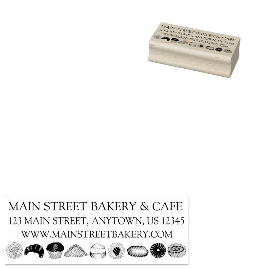 Banaan Brood Gebakken Goederen Bakker Chef Bakkeri Rubberstempel (Gestempeld)