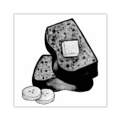 Banaan Brood Loaf Slice Butter Baking Food Rubberstempel (Afrduk)