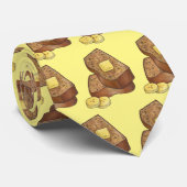 Banaan Brood Loaf Slice Butter Baking Food Stropdas (Opgerold)