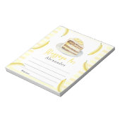 Banaan Cake Tijd Capsule Bericht  Notitieblok (Linkerzijde)