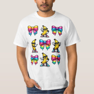 Banaan Coquette Strik Drip Kids Mannen Vrouwen Jon T-shirt