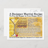 Banaan Daiquiri Martini Recept Briefkaart (Voorkant / Achterkant)