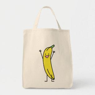 Banaan die blij is, feest en juichen tote bag