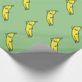 Banaan die glimlacht, legt en relaxeert cadeaupapier (Hoek)