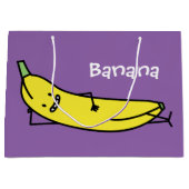 Banaan die glimlacht, legt en relaxeert groot cadeauzakje (Voorkant)