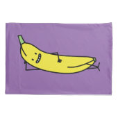 Banaan die glimlacht, legt en relaxeert kussensloop (Achterkant)