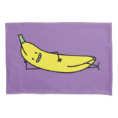 Banaan die glimlacht, legt en relaxeert kussensloop (Voorkant)