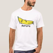 Banaan die glimlacht, legt en relaxeert t-shirt (Voorkant)