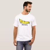 Banaan die glimlacht, legt en relaxeert t-shirt (Voorkant volledig)