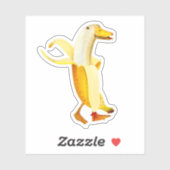Banaan Eend. Grappige Antropomorfe fruit Dieren Sticker (Vel)