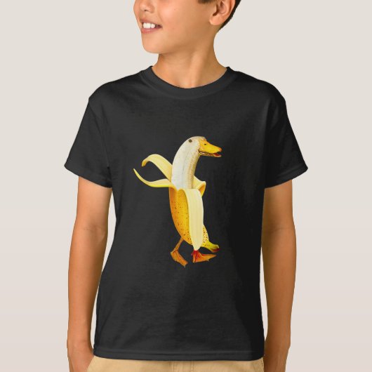 Banaan Eend. Grappige Antropomorfe fruit Dieren T-shirt (Voorkant)