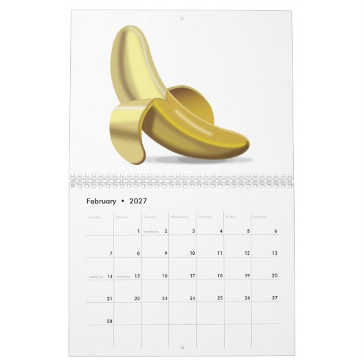 Banaan - Emoji Kalender (Feb 2027)