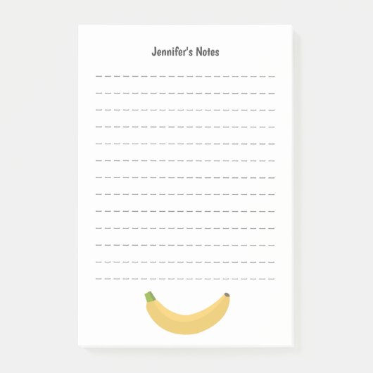 Banaan en lijnen post-it® notes (Voorkant)