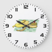 Banaan en pannenkoeken Ontbijt Fun Food Grote Klok (Voorkant)