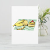 Banaan en pannenkoeken Ontbijt Fun Food Kaart (Staand voorkant)