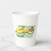 Banaan en pannenkoeken Ontbijt Fun Food Papieren Bekers (Voorkant)