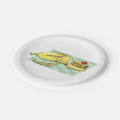 Banaan en pannenkoeken Ontbijt Fun Food Papieren Bordje (Gekanteld)