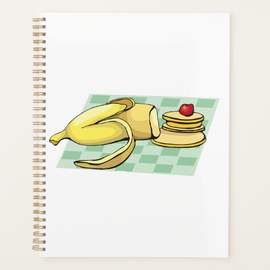 Banaan en pannenkoeken Ontbijt Fun Food Planner (Voorkant)