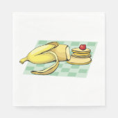 Banaan en pannenkoeken Ontbijt Fun Food Servet (Voorkant)