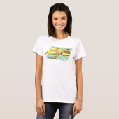 Banaan en pannenkoeken Ontbijt Fun Food T-shirt (Voorkant volledig)
