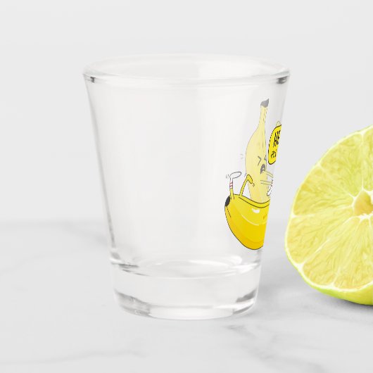 Banaan en sok shot glas (Links)