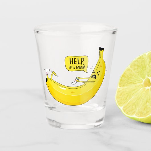 Banaan en sok shot glas (Voorkant)