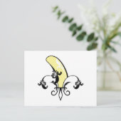 banaan fleur de lis briefkaart (Staand voorkant)