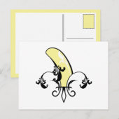 banaan fleur de lis briefkaart (Voorkant / Achterkant)