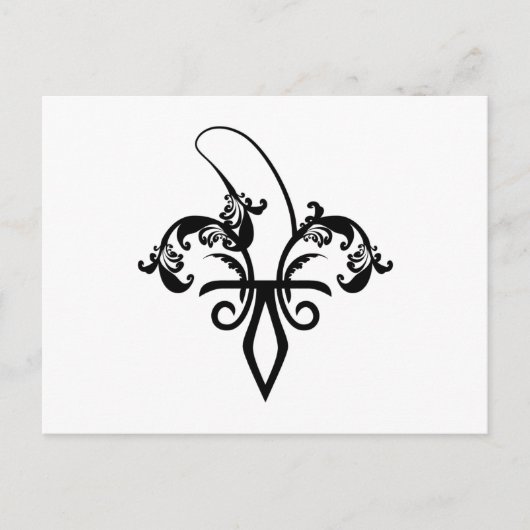 banaan fleur de lis briefkaart (Voorkant)