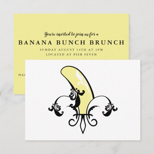 banaan fleur de lis kaart (Voorkant / Achterkant)