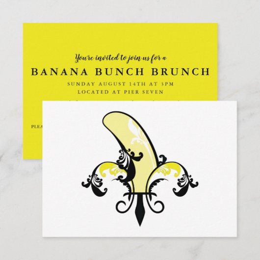 banaan fleur de lis kaart (Voorkant / Achterkant)