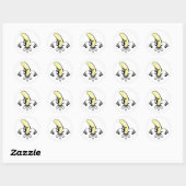 banaan fleur de lis ronde sticker (Vel)